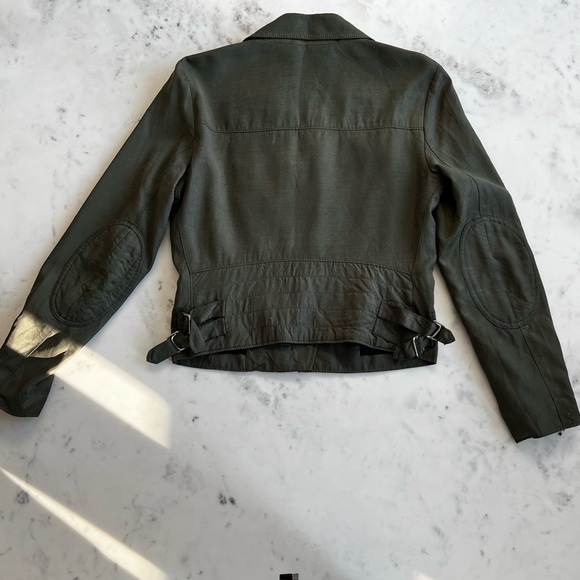 Club Monaco Green Moto Jacket - Picture 4 of 10